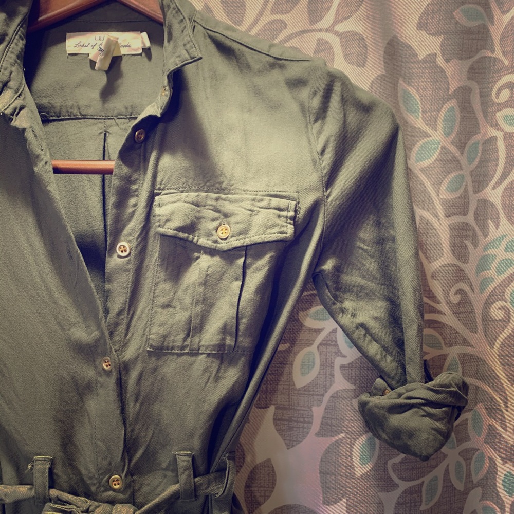 H&M olive green dress